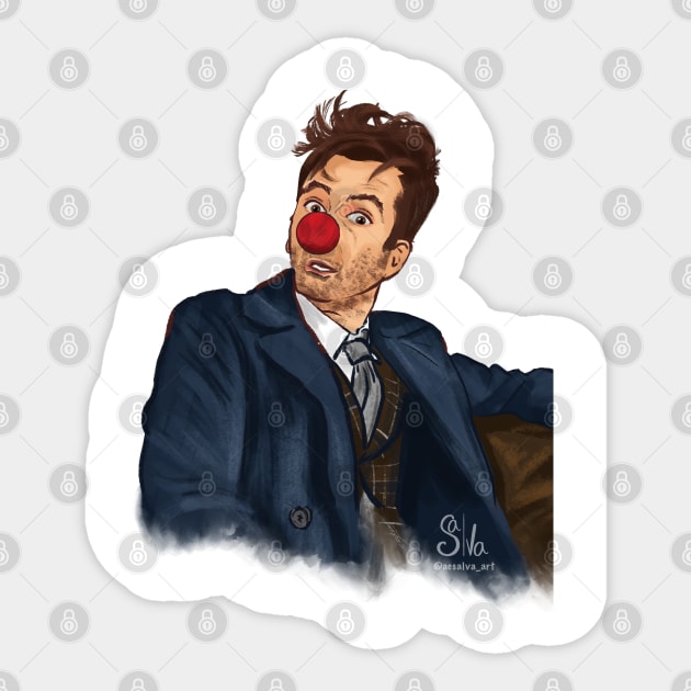 14th Doctor Red Nose Day Sticker by AC Salva